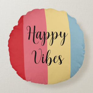 Coussins Ronds Couleurs de bonbons Frappes verticales