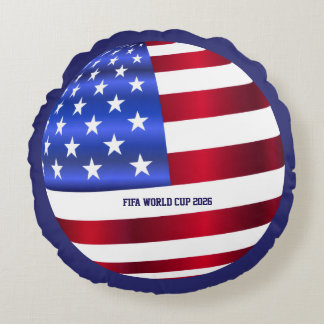 Coussins Ronds Coupe du Monde FIFA USA Drapeau