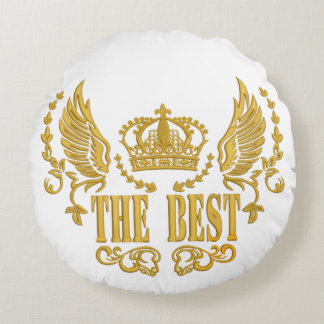 Coussins Ronds Couronne aux Ailes d'Or Les Meilleurs