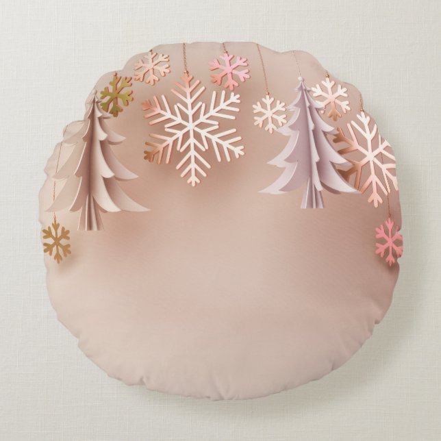Coussins Ronds Cozy Christmas Pillow – Festive Holiday Home Decor (Devant)