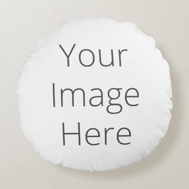 Coussins Ronds Créez votre propre oreiller à jet rond en polyeste (Devant)