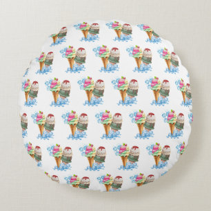 Coussins Ronds crème glglace