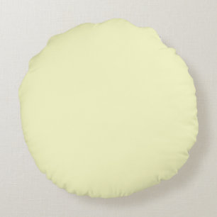 Coussins Ronds crème solide couleur blanche uni