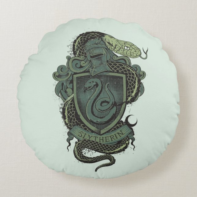 Coussins Ronds Crête de Harry Potter | Slytherin (Devant)