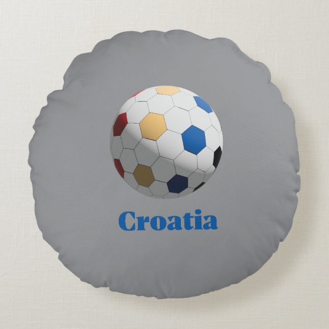 Coussins Ronds Croatia Soccer (Devant)