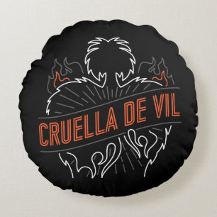 Coussins Ronds Cruella de Vil Neon