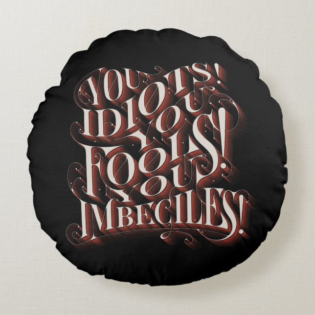 Coussins Ronds Cruella De Vil | Vous, Idiots (Devant)