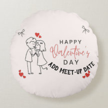 Custom MoonRest Round Pillow for Valentine's Day
