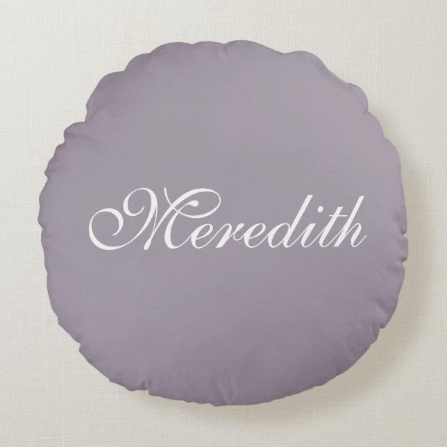 Coussins Ronds Custom Name Luxury Cotton Throw Pillow (Devant)