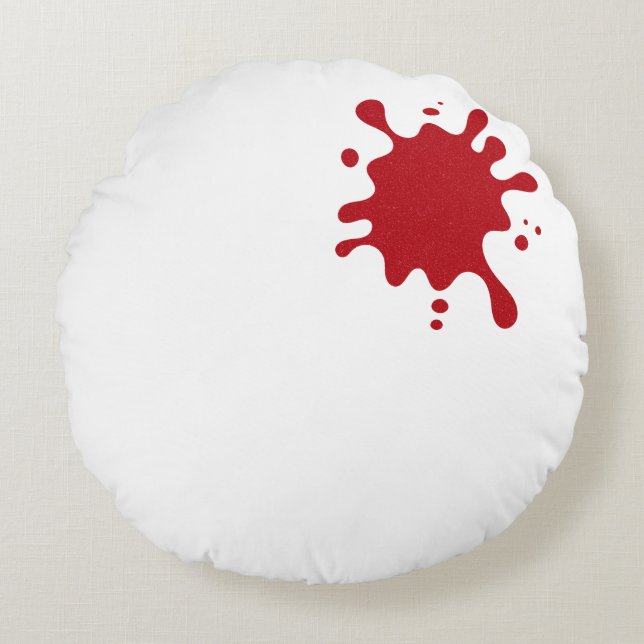 Coussins Ronds Custom Red Splash Round Pillow 16" (Devant)