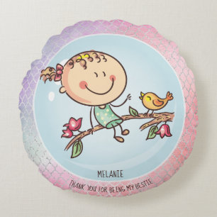 Coussins Ronds Cute BFF Besties Kawaii Toxits for Girls Friends