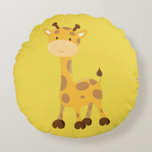 Coussins Ronds Cute Giraffe