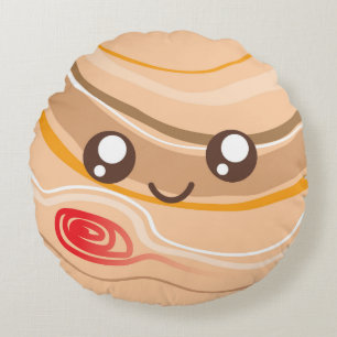 Coussins Ronds Cute Kawaii Planet Jupiter