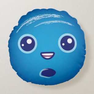 Coussins Ronds Cute Kawaii Planet Neptune