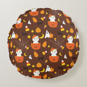 Coussins Ronds Cute motif Halloween