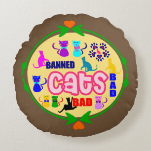 Coussins Ronds 😻 🐾 ↷ Cute Naughty Cie Famille Fabrique Round Th