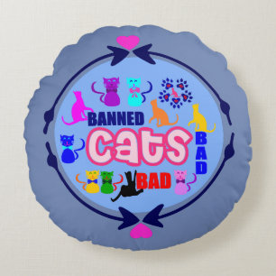 Coussins Ronds 😻 🐾 ↷ Cute Naughty Cie Family Soft & Wrinkle Fre