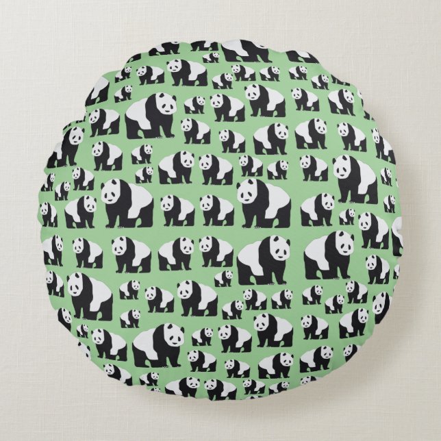 Coussins Ronds Cute Panda Motif ours (Devant)