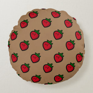 Coussins Ronds Cute Red Cartoon