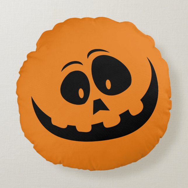 Coussins Ronds Cute simple Jack-o'-lantern (Devant)