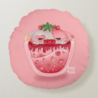 Coussins Ronds Cute Strawberry Throw Pillow – Kawaii Design