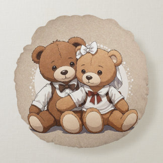 Coussins Ronds Cute Teddy Bear Throw Pillow for Kids