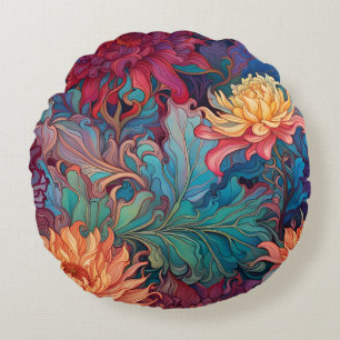 Coussins Ronds Dahlia Tapisserie florale