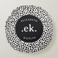 Dalmatian Chien Motif Abstrait Monogramme