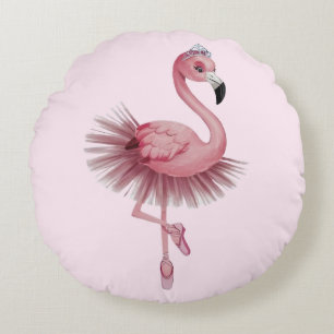 Coussins Ronds Danseur de ballet Flamant rose