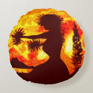 Coussins Ronds Danseuse de hula