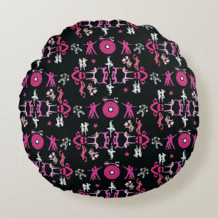 Coussins Ronds Danseuse rose Motif Décor Maison