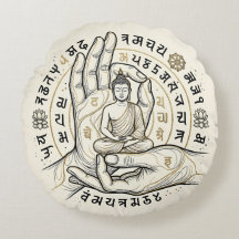 Décor d'art de la main de la sagesse antique et de