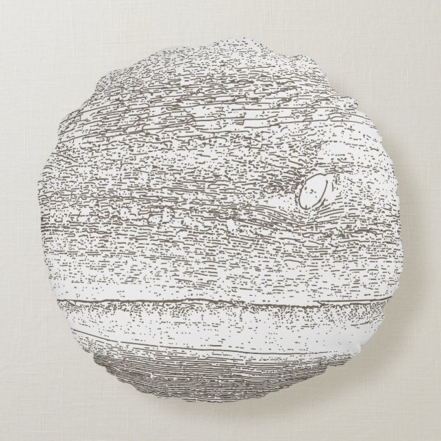 Coussins Ronds Décor maison en bois d'écorce (Dos)