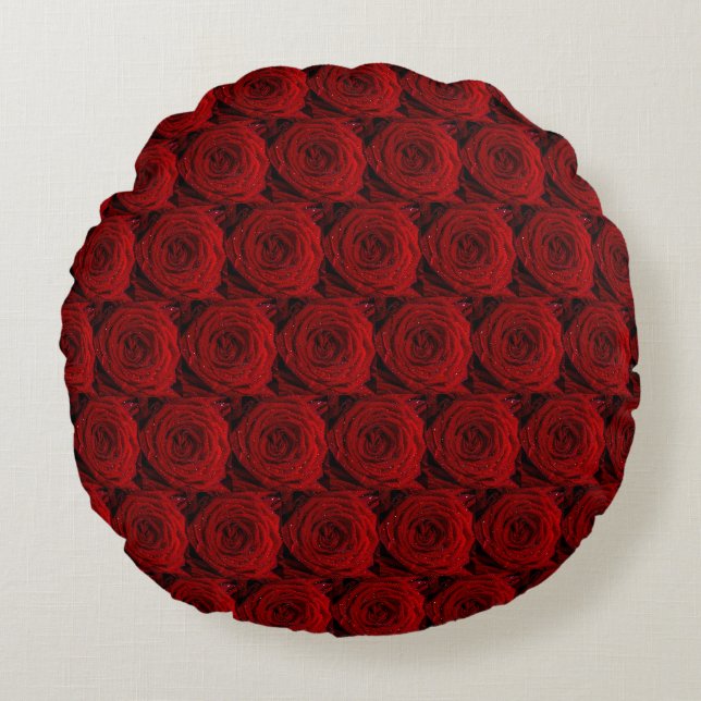 Coussins Ronds Décor maison ou chambre enfant "Rose Print" (Devant)