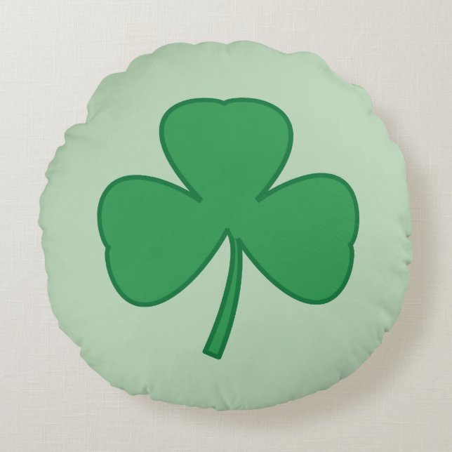 Coussins Ronds Décoration de l'oreiller Shamrock irlandais (Devant)