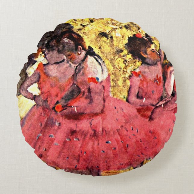 Coussins Ronds Degas - Les Danseurs Roses (Devant)