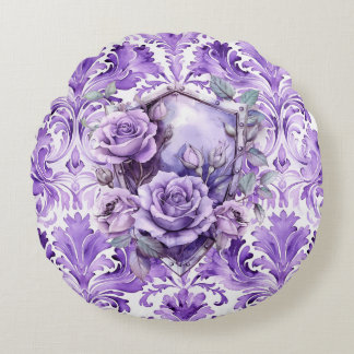 Coussins Ronds Delicate Purple Shield of Faith Round Pillow