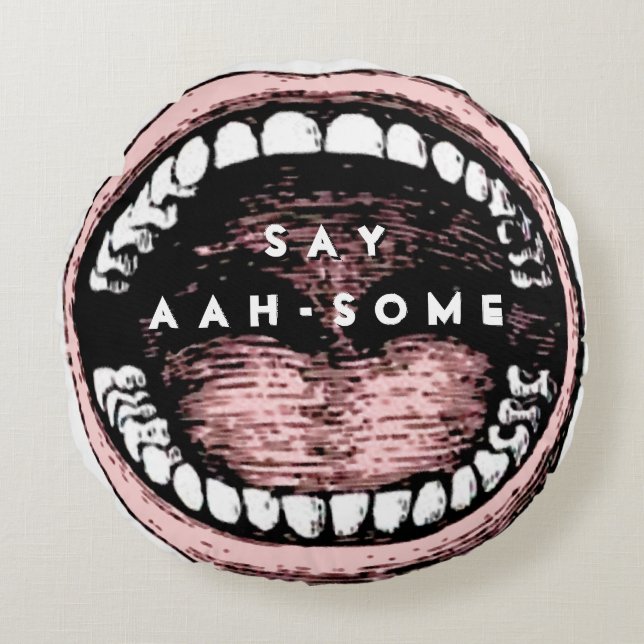 Coussins Ronds Dentist Cadeaux Bureau dentaire (Devant)