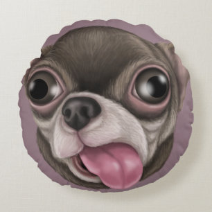 Coussins Ronds Derpy Chihuahuas