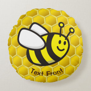 Coussins Ronds Dessin sur les abeilles
