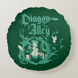 Coussins Ronds DIAGON ALLEY™ Graphique Vintage