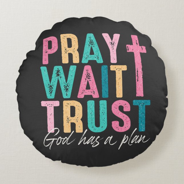 Coussins Ronds Dieu A Un Plan (Devant)