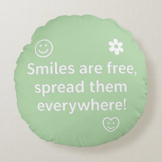 Coussins Ronds Diffuser la joie avec chaque sourire