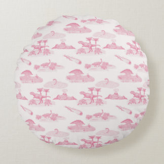 Coussins Ronds Dinosaur Toile Round Pillow (Pink) 