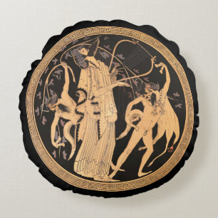 Coussins Ronds Dionysos et les Satyrs