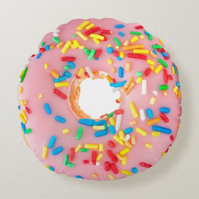 Coussins Ronds Doughnut Divinement Décadent - Saupoudrer de retou (Devant)