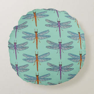 Coussins Ronds Dragonfly pattern