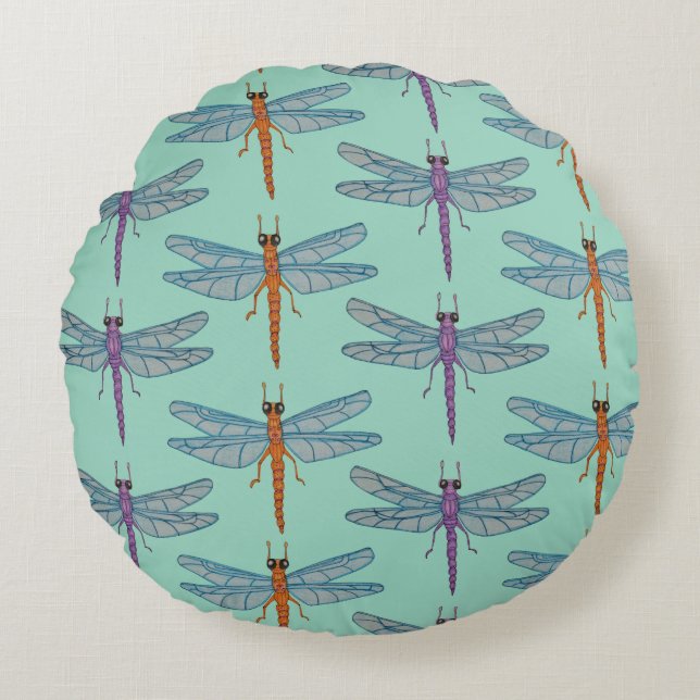 Coussins Ronds Dragonfly pattern (Devant)