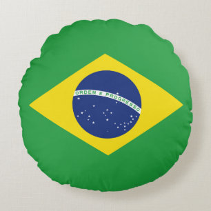 Coussins Ronds Drapeau Brésil