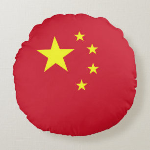 Coussins Ronds Drapeau Chine
